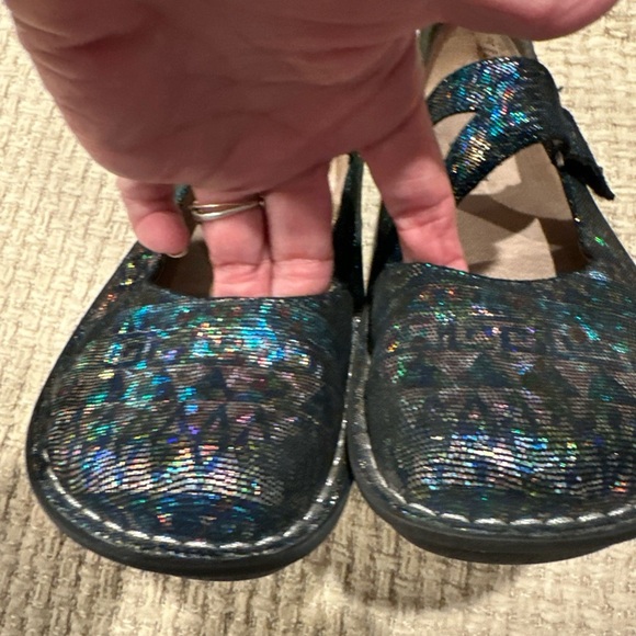 ALEGRÍA By PG LITE MULTICOLOR IRIDESCENT SHIMMER  CLOG CONFORM SHOES LEATHER 40 - Picture 2 of 13
